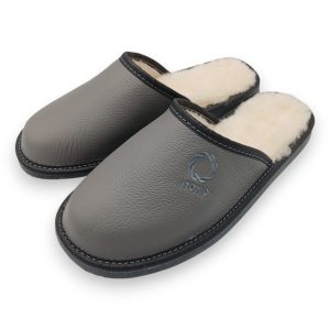 Herren-Hausschuhe aus echtem Leder warm gefüttert M-5036A – Bild 3