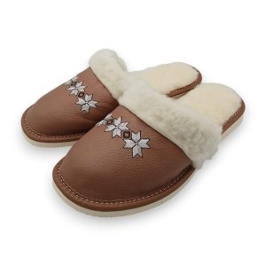 Women's Slippers Genuine Leather Warm Lined K-4088F - Image 3
