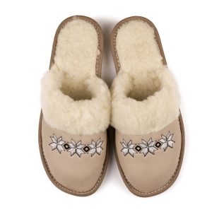 Women's Slippers Genuine Leather Warm Lined K-4088G - Image 3