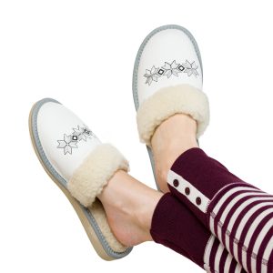 Women's Slippers Genuine Leather Warm Lined K-4088 - Image 3