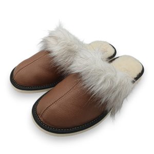 Women's Slippers Genuine Leather Warm Lined K-4233 - Image 3
