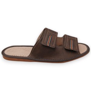 Herren-Hausschuhe aus echtem Leder M-2046B – Bild 3