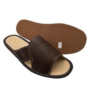 Herren-Hausschuhe aus echtem Leder M-2091B – Bild 3