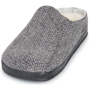 BIRKENSTOCK Herren Filz-Hausschuhe Amsterdam Wrapped / Dip / Shearling / Dark / / Herringbone in Grau – Bild 3