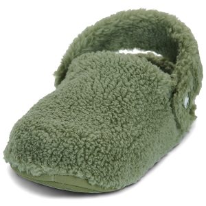 Crocs Herren-Hausschuhe Classic Cozzzy Slipper in Grün – Bild 3