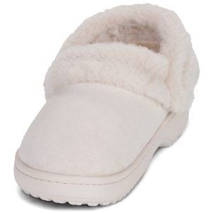 Crocs Women's Slippers Cl Unfurgtble Vegan Suede Clog in Beige - Image 3