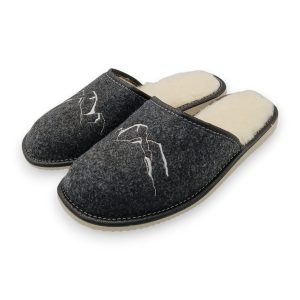 Herren-Hausschuhe aus Wollfilz warm gefüttert FM-5037A – Bild 3