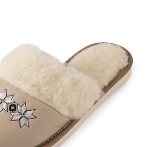 Women's Slippers Genuine Leather Warm Lined K-4088G - Image 4