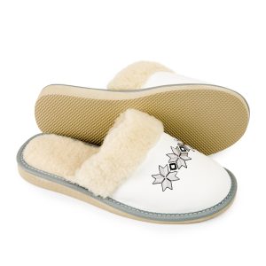 Women's Slippers Genuine Leather Warm Lined K-4088 - Image 4