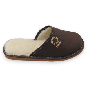 Herren-Hausschuhe aus echtem Leder warm gefüttert M-5036 – Bild 4