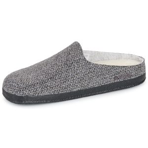BIRKENSTOCK Herren Filz-Hausschuhe Amsterdam Wrapped / Dip / Shearling / Dark / / Herringbone in Grau – Bild 4