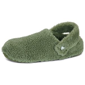 Crocs Herren-Hausschuhe Classic Cozzzy Slipper in Grün – Bild 4