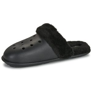 Crocs Men's Slippers Classic Fuzz Scuff in Black - Image 4