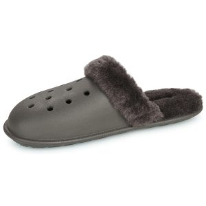 Crocs Men's Slippers Classic Fuzz Scuff Dark / Cocoa - Image 4