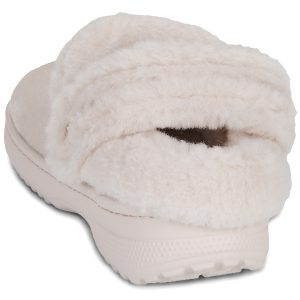 Crocs Women's Slippers Cl Unfurgtble Vegan Suede Clog in Beige - Image 5