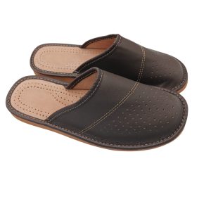 Herren-Hausschuhe aus echtem Leder M-2041 – Bild 5