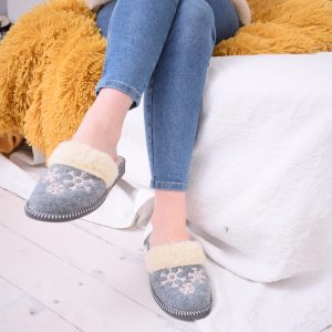Damen-Hausschuhe aus Wollfilz warm gefüttert FK-4077 – Bild 5
