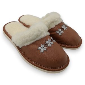 Women's Slippers Genuine Leather Warm Lined K-4088F - Image 5