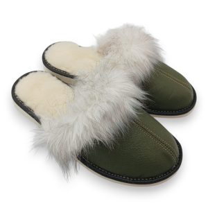 Women's Slippers Genuine Leather Warm Lined K-4233A - Image 5