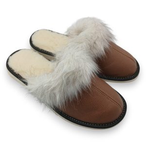 Women's Slippers Genuine Leather Warm Lined K-4233 - Image 5
