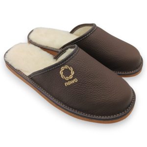 Herren-Hausschuhe aus echtem Leder warm gefüttert M-5036 – Bild 5