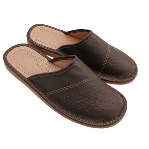 Herren-Hausschuhe aus echtem Leder M-2041 – Bild 6