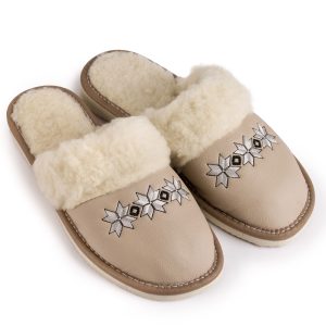 Women's Slippers Genuine Leather Warm Lined K-4088G - Image 6