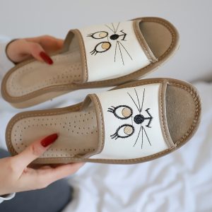 Damen-Hausschuhe aus echtem Leder NOWO-34 – Bild 6