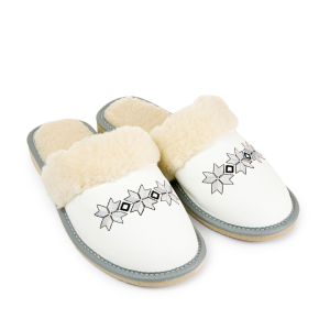 Women's Slippers Genuine Leather Warm Lined K-4088 - Image 7